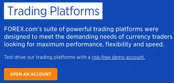 Forex.com trading platforms